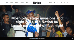 Desktop Screenshot of notionmagazine.com